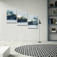 thumbnail image 4 of 3 Piece Canvas Wall Art for Living Room, Minimalist Abstract Wall Art Mountain Sence with Gold Foil, Blue Theme Bedroom Bathroom Paintings(12"x16"), 4 of 6