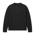 thumbnail image 3 of SHTXOZHI Crew Neck Pullover for Men Casual Layering Long Sleeve T-Shirts Travel Vacation Tops Work Basic Tees, 3 of 5