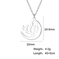 thumbnail image 1 of Amaxer-collares con colgante de Dios árabe de acero inoxidable para hombre y mujer, cadena musulmana islámica, regalo de joyería, 1 of 5