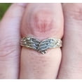 thumbnail image 2 of Navya Craft Angel Hug Feather Wings Sterling Silver Handmade Women Ring Size 10.0, 2 of 6