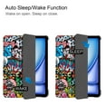 thumbnail image 4 of ELEHOLD Folding Case for iPad Air 11-inch M3 (2025) / M2 (2024) PU Leather Case Stylish Pattern Kickstand Magnetic Auto Wake/Sleep Folio Slim Shockproof Case,Graffiti, 4 of 8