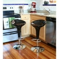 thumbnail image 2 of AmeriHome 2 Piece Adjustable Black Backless Bar Stools with Chrome Plated Steel Base, 2 of 5