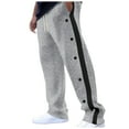 thumbnail image 1 of Uinagy Men's Drape Color Block Jacquard Button Wide Leg Pants, 1 of 7
