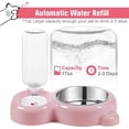 thumbnail image 2 of Cuenco de acero inoxidable desmontable WEIHJMXG con dispensador automático de agua rosa, 2 of 5
