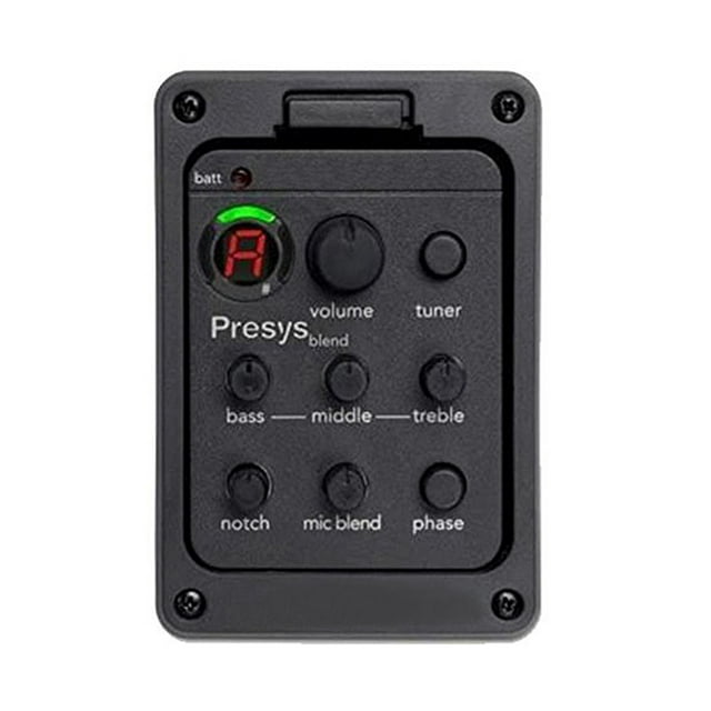 Guitar Preamp EQ Tuner Piezo Pickup Beat Guitar Parts Accessories With LED Display And Phase Switch, Sonicore Pickups For Bass, Midrange And Treble Control Knobs