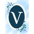 thumbnail image 2 of America Forever Spring Monogram Garden Flag Letter V 12.5 x 18 inches Double Sided Vertical Outdoor, Yard, Lawn, Beautiful Flowers, Floral Design, Summer Farmhouse Garden Flag, 2 of 5