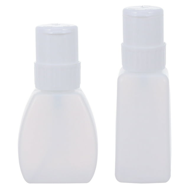 Miangastore 2Set White Plastic Dispenser for Nail Polish Remover Storage Compact Square Exquisite Design Leak Proof