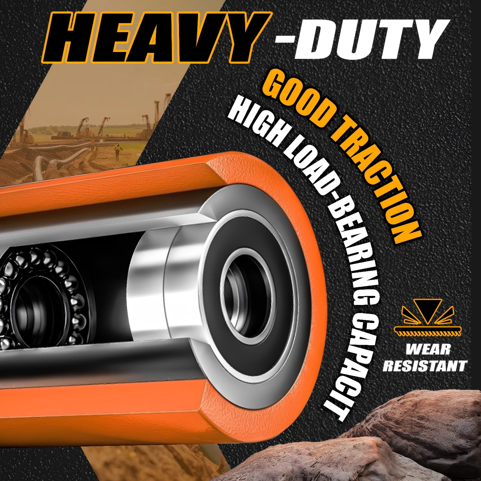 Electric Machinery Skates Dolly, 360° Mobile Mechanical Transporters, Machine Skates Dolly with 2pcs Straight Auxiliary Wheels Skates (20t - with a Pair of Auxiliary Wheels)