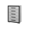 thumbnail image 2 of Global Furniture USA Amelia Solid Wood Gray Black 5-Drawer Chest, 2 of 2