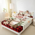 thumbnail image 4 of jejeloiu Sweet Christmas Queen Sheet Sets,Snowmen Cookie Flat Sheet,Happy New Year Gifts Queen Fitted Sheet,Super Cozy Room Decoration,4 Pieces, 4 of 7