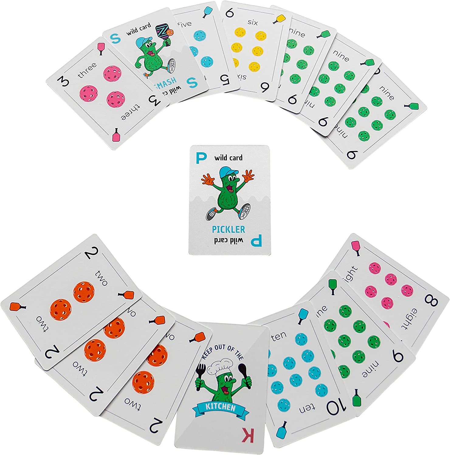 PCG Pickleball Playing Cards Game, Strategy, Luck, and Fun for Adults, 2 or 4 Players