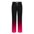 thumbnail image 4 of RYDCOT Men's Gradient Straight Leg Casual Stylish Outdoor Pants Elastic Waist Sweatpants Outdoor Pants Jogging Trousers with Pocket Hot Pink, 4 of 4