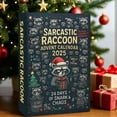 thumbnail image 3 of YIKA Sarcastic Raccoon Advent Calendar 2025 24 Days Christmas Countdown Calendars With 24 Humor Jokes Cute Raccoons For Christmas Tree Ornaments Holiday Gift, 3 of 3