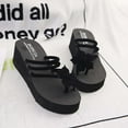 thumbnail image 5 of Kukoosong Wedge Sandals for Women Summer Wedge Heel Platform Slippers Flip Flops Beach Shoes Sandals Women Black 39, 5 of 7