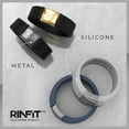 thumbnail image 4 of Rinfit Silicone Rings for Men - Male Rubber Wedding Bands - Metal Infinity Collection, 4 of 4
