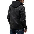 thumbnail image 2 of X RAY Jeans Mens Moto Jacket with Hood and Faux Shearling Lining, Black, S, 2 of 8