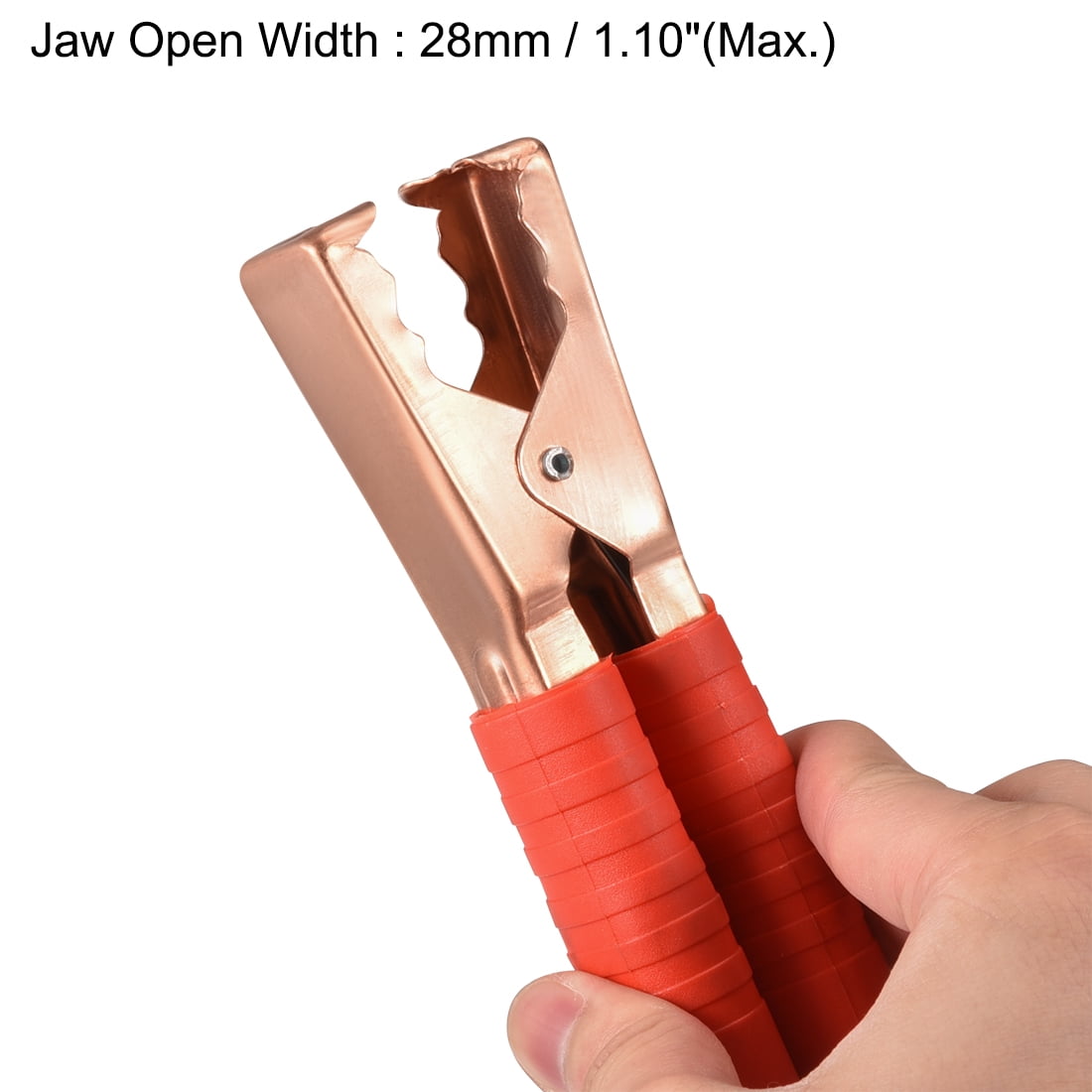 Alligator Clip Adapter Banana Jack Test Clamp Half Shroud Insulated 300A 4Pcs