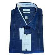 Lucky Brand Mens Tailored Fit Long Sleeve Dress Shirt Navy XL 17-17.5-36/37