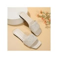thumbnail image 5 of Breathable Square Toe Rhinestone Sandals for Women - Casual Summer Shoes, 5 of 6