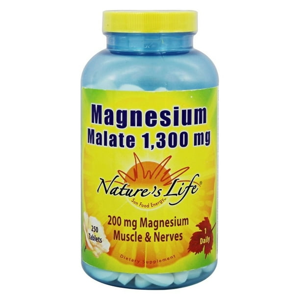 Nature's Life Magnesium Malate 1300mg With Malic Acid for Maximum
