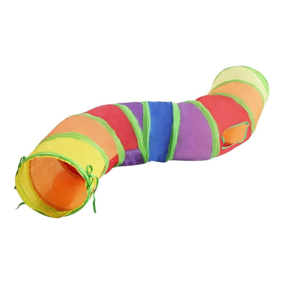 Collapsible Cat Tunnel S Shaped Cat Tube Foldable Cat Activity Center Cat Playing Tunnel Rabbit Tunnel for Puppy Ferrets Dogs