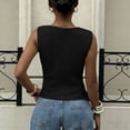 thumbnail image 5 of Husipze Tank Tops for Women Flowy Deep V Neck Women Shirts Elegant Sleeveless Summer Tops for Night Out Black L, 5 of 5
