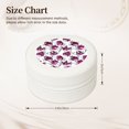 thumbnail image 2 of Fuzoiu Tulips Flowers Print Portable Jewelry Box,Round Mini Leather Travel Jewelry Case,Small Travel Jewelry Organizer,Jewelry Holder for Ring Necklace Earring for Women Girls-White, 2 of 7