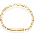 thumbnail image 2 of 10K Solid Yellow Gold Anchor Mariner Link Name Bar Identification ID Bracelet, 2 of 4