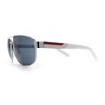 thumbnail image 6 of Mens Luxurious Euro Gentlemanly Rectangle Agent Metal Rim Sunglasses Silver White - Black, 6 of 8
