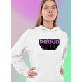 thumbnail image 2 of Proud Purple Glitter Banner Hoodie Women -Smartprints Designs, Female Medium, 2 of 4