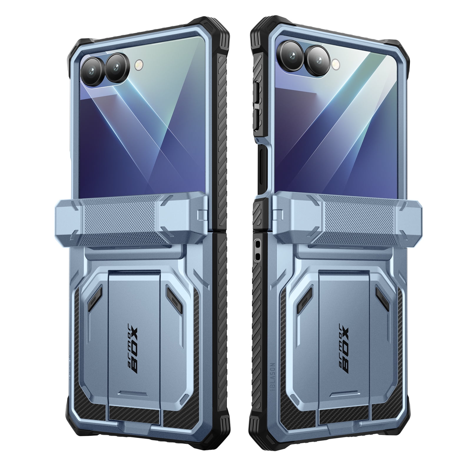 i-Blason Armorbox for Samsung Galaxy Z Flip 7 Case with Stand, [Built-in 9H Screen Protector] [with Belt-Clip] [Hinge Protection], Full-Body Military Protection Phone Case for Samsung Z Flip 7, Tilt