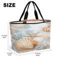 thumbnail image 6 of Coastal Beach Bag for Women, Large Breathable Mesh Beach Tote Bag, Nautical Beach Shell Starfish Coral Ocean Sandproof Lightweight Travel Bags for Vacation Picnic Swimming Pool 15.7"x15.7"x9.1", 6 of 9