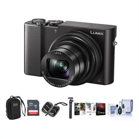 UPC: 0840014168675 | Lumix DMC-ZS100 Digital Camera  20.1MP  Black – Bundle with 16GB Class 10 SDHC Card  Camera Case  Cleaning Kit  Memory Wallet  Sunpak FlexPod Pro  Pc Software Package