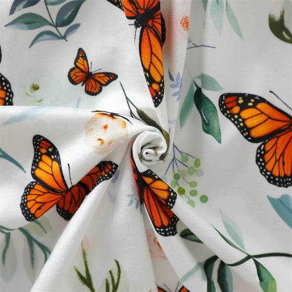 Vedolay Dressers Girls Dresses Ruffle Sleeve Swiss Dot Casual A-Line Twirly Skater Party Dress,Beige 18-24 Months