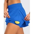 thumbnail image 3 of CRZ YOGA 2 in 1 Flowy Running Shorts for Women High Waisted Athletic Skorts, 3 of 3