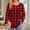 #004-Red, variant on Plus Size Tops for Women Daily Printed Crewneck Long Sleeve Shirts Gifts