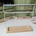 thumbnail image 4 of PRYESS Wooden Earring Holder, 120 Slot Earring Holder, Wooden and Metal Bracket, 5-Layer Display Stand, Easy to Assemble, for Jewelry Storage, 4 of 8