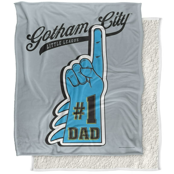 Batman Blanket, 50"x60" Batman No.1 Dad Glove Silky Touch Sherpa Back Super Soft Throw Blanket