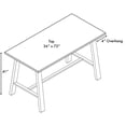 thumbnail image 6 of KFI Studios Urban Loft 6' x 3' Bar Table, Solid Wood Barnwood Top, 6 of 6