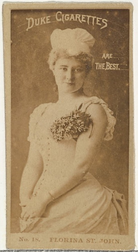 Card Number 18 Florina St. John from the Actors and Actresses series (N145 6) issued by Duke Sons & Co. to promote Duke Cigarettes Poster Print (18 x 24)
