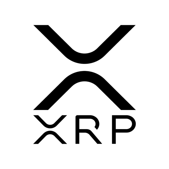 Ripple (XRP) Logo Vinyl Decal - 6 Inch Black