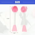 thumbnail image 3 of Vocoste Silicone Facial Cleansing Brush Multifunction Face Scrubber for Face Skincare Pink White 6.1'x1.57', 3 of 3