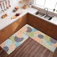 thumbnail image 2 of Boho Moroccan Kitchen Rug and Sets Set of 2 Non Skid Washable mat for Kitchen mats for Floor Farmhouse Black Bohemian Kitchen Decor (colourful line, One Size), 2 of 7