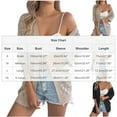 thumbnail image 3 of FRSASU Women's Crochet Hollow Out Knit Oversized Sweater Top 3/4 Sleeve Lightweight Open Front Cardigan Khaki, 3 of 8
