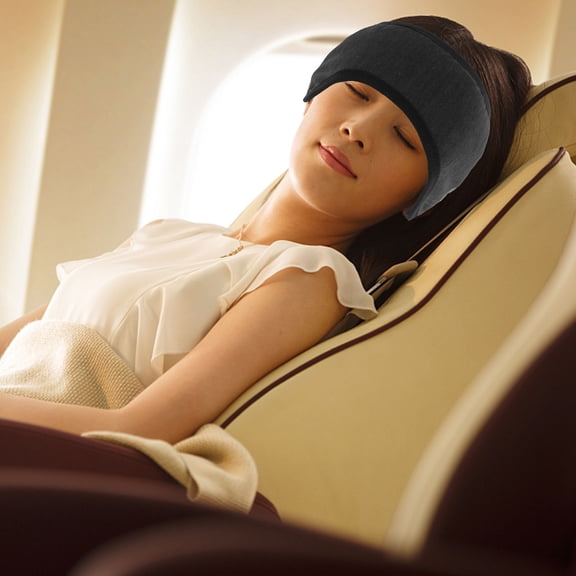 MEIBUTYUP Adjustable Grey Sleeping Ear Muff Soft Flannel Windproof Winter