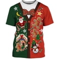 thumbnail image 2 of Camiseta de Navidad para hombre, ropa de Cosplay con cuello redondo, pantalón corto informal con estampado 3D, camisetas de manga grande, ropa informal estilo Hip Hop, novedad de 2023, 2 of 4