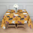 thumbnail image 3 of Colorful Halloween Pattern Square Tablecloth,Waterproof Square Table Cover,Wipeable Spillproof Washable Table Cover for Home Kitchen Party Decor 42"X42"(107x107cm), 3 of 6