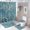 Floral 8, variant on Bathroom Rugs Sets 4 Piece with Shower Curtain, Floral Pattern Printed on Bathroom Shower Curtain Sets with Rugs, Great for Master Bath Beach House Modern Home, 72 x 72 inches