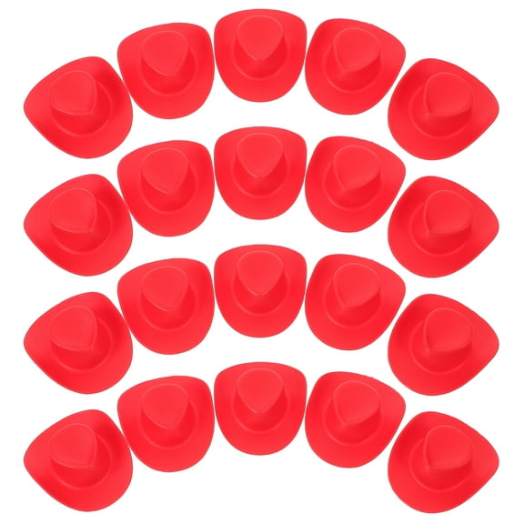 20pcs Mini Cowgirl Hat Miniature Hat Doll House Accessories Miniaturized Scenes Props