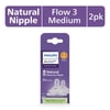 Philips Avent Natural Response Nipples, Medium Flow (Flow 3), 2-Pack, SCY963/02